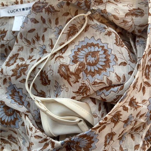 Lucky Brand Long Sleeve Floral Boho Maxi Dress Size Small NWOT - Picture 4 of 15